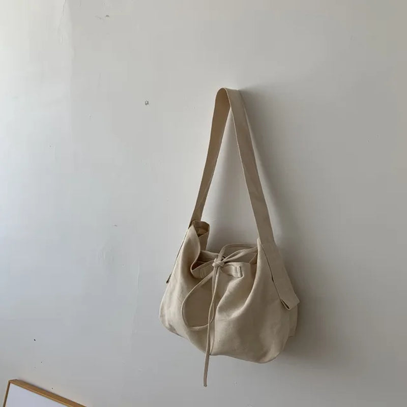 Canvas Messenger Tote Bag