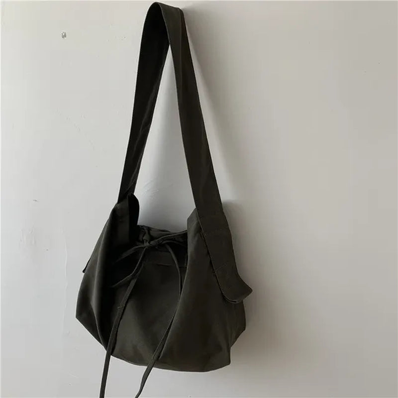 Canvas Messenger Tote Bag