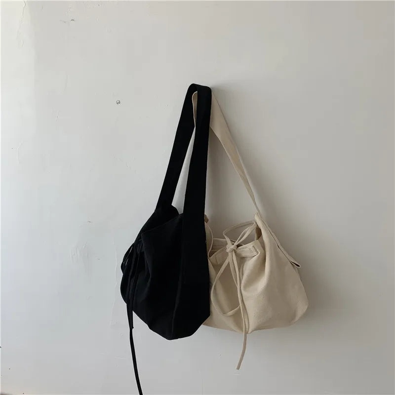 Canvas Messenger Tote Bag