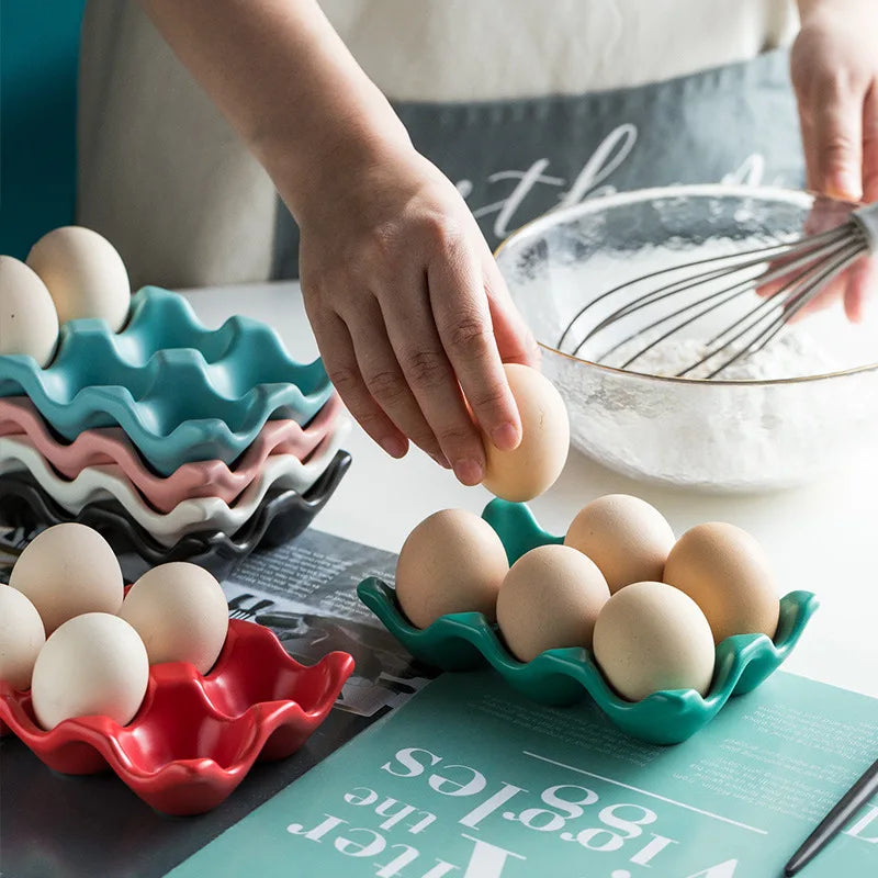 Creative Ceramic Egg Storage Tray